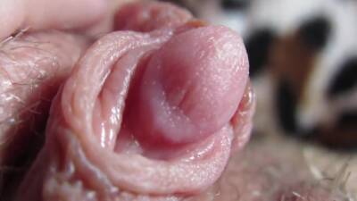 Milf With Hairy Pussy Teasing Her Slimy Clit Ultra-closeup on tubemilf.net