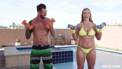 Energized MILF fucks with personal trainer for limitless orgasms on tubemilf.net