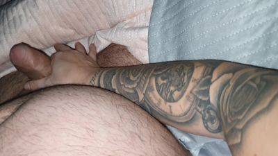 Tattooed Step Mom Handjob Step Son Dick Making Him Feel Like A King on tubemilf.net