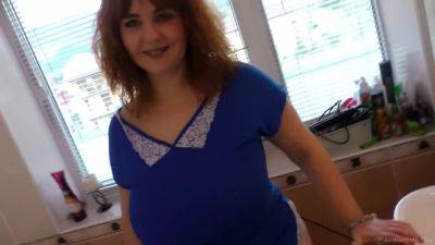 Fat-assed Busty Milf Gets The Bathroom on tubemilf.net